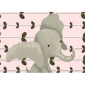 Oopsy Daisy Edison The Elephant 14x10 Canvas Wall Art - Blue