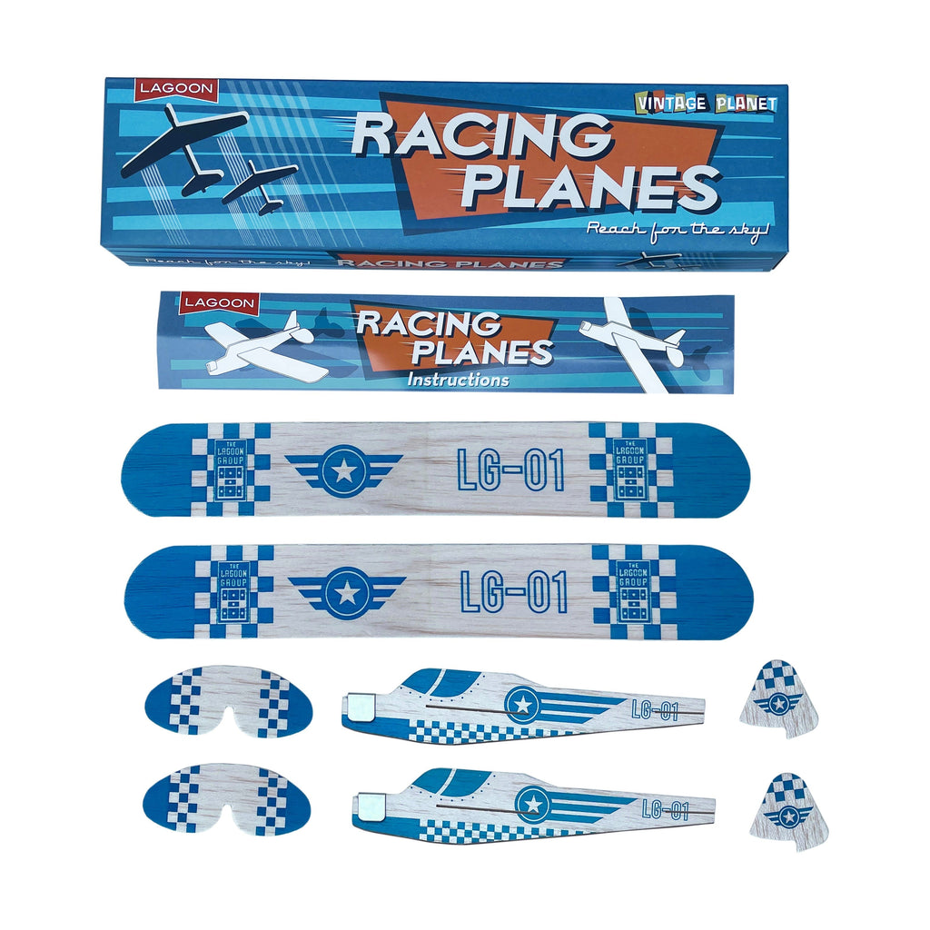 Vintage Planet Balsa Wood Racing Planes Set