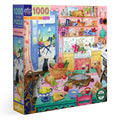 eeBoo Piece & Love Pink Kitchen 1000-Piece Jigsaw Puzzle