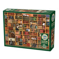 Cobble Hill 1000-Piece Puzzle: The Cat Library - Eco-Friendly Jigsaw with Poster
