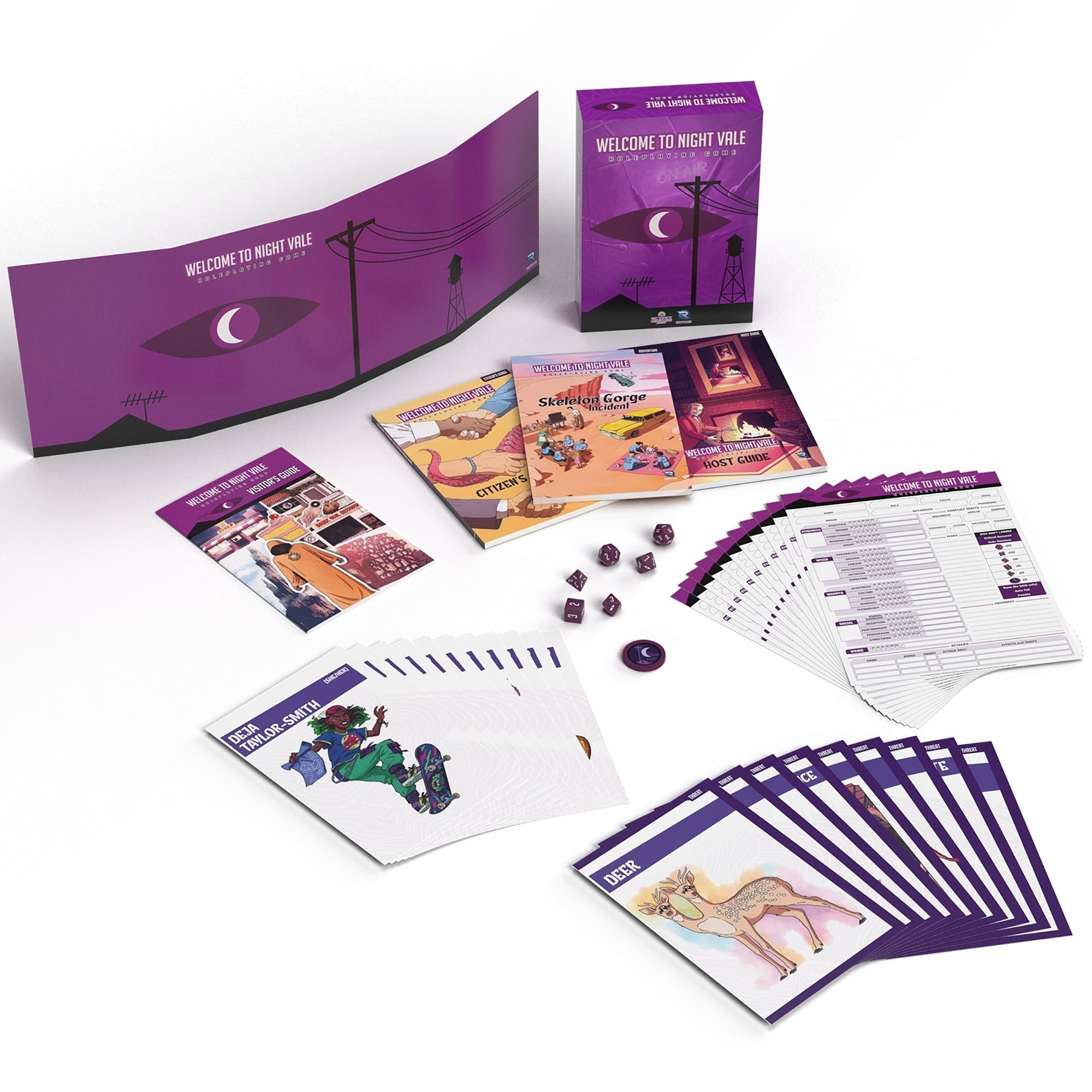 Renegade Games Welcome To Night Vale Roleplaying Game Complete Box Set With Dice, GM Screen & Starter Adventure