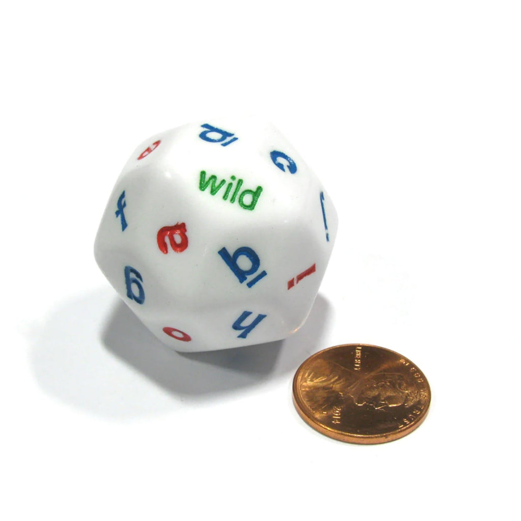 Koplow Games Colorful 30-Sided Alphabet Dice Set, Lowercase, 4 Pack