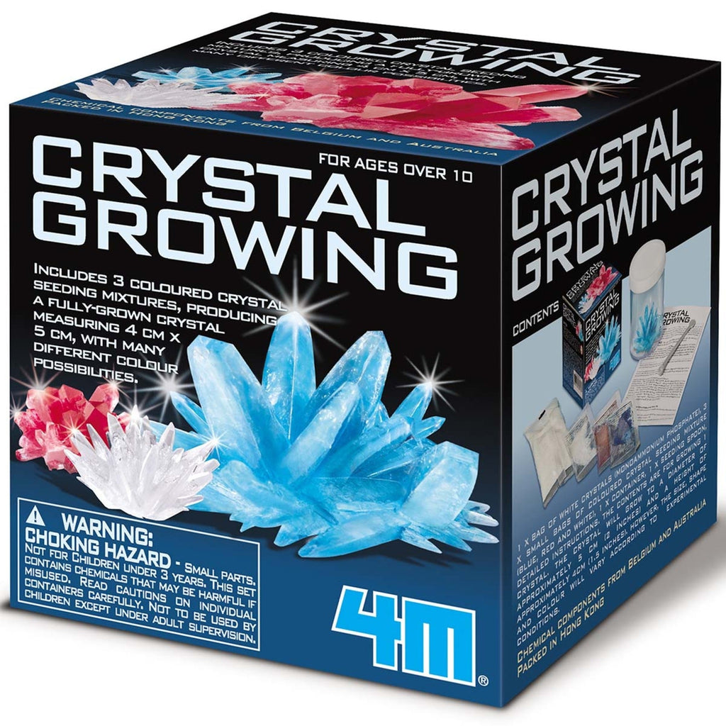 4M Crystal Growing Kit - DIY STEM Chemistry Experiment, Grow 3 Colored Crystals