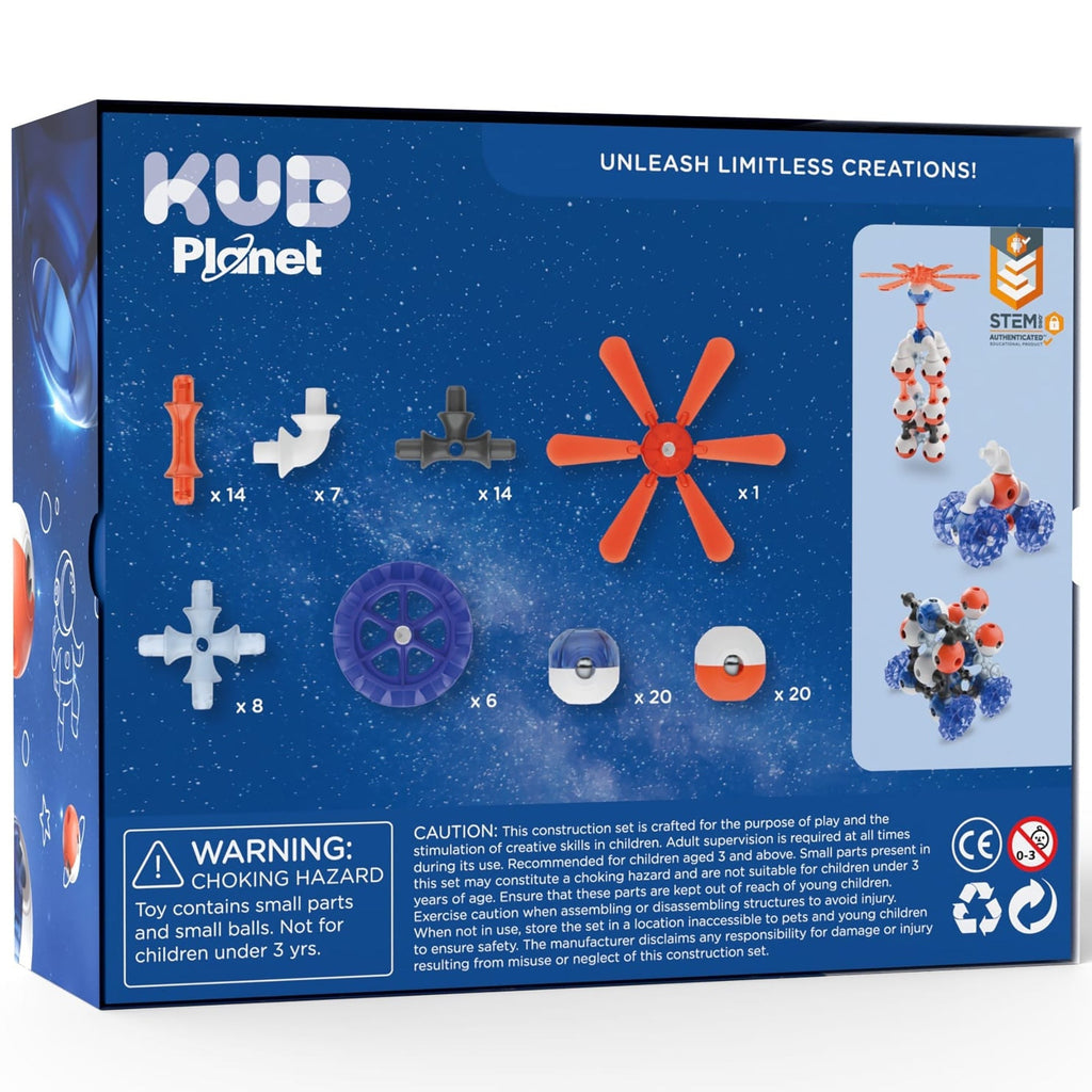 KUB Planet Interstellar Navy 90-Piece Magnetic Building Set STEM Construction Blocks