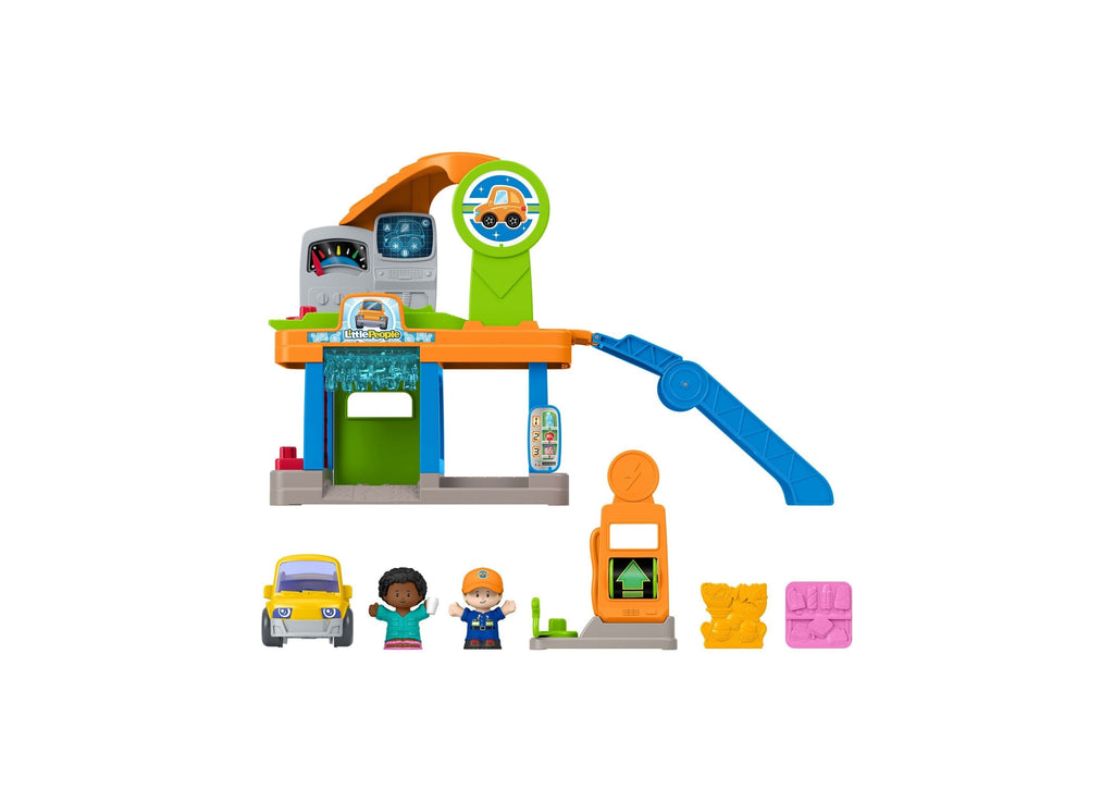 Fisher-Price Little People Fillin' Fun Service Station Folding-Ramp Playset