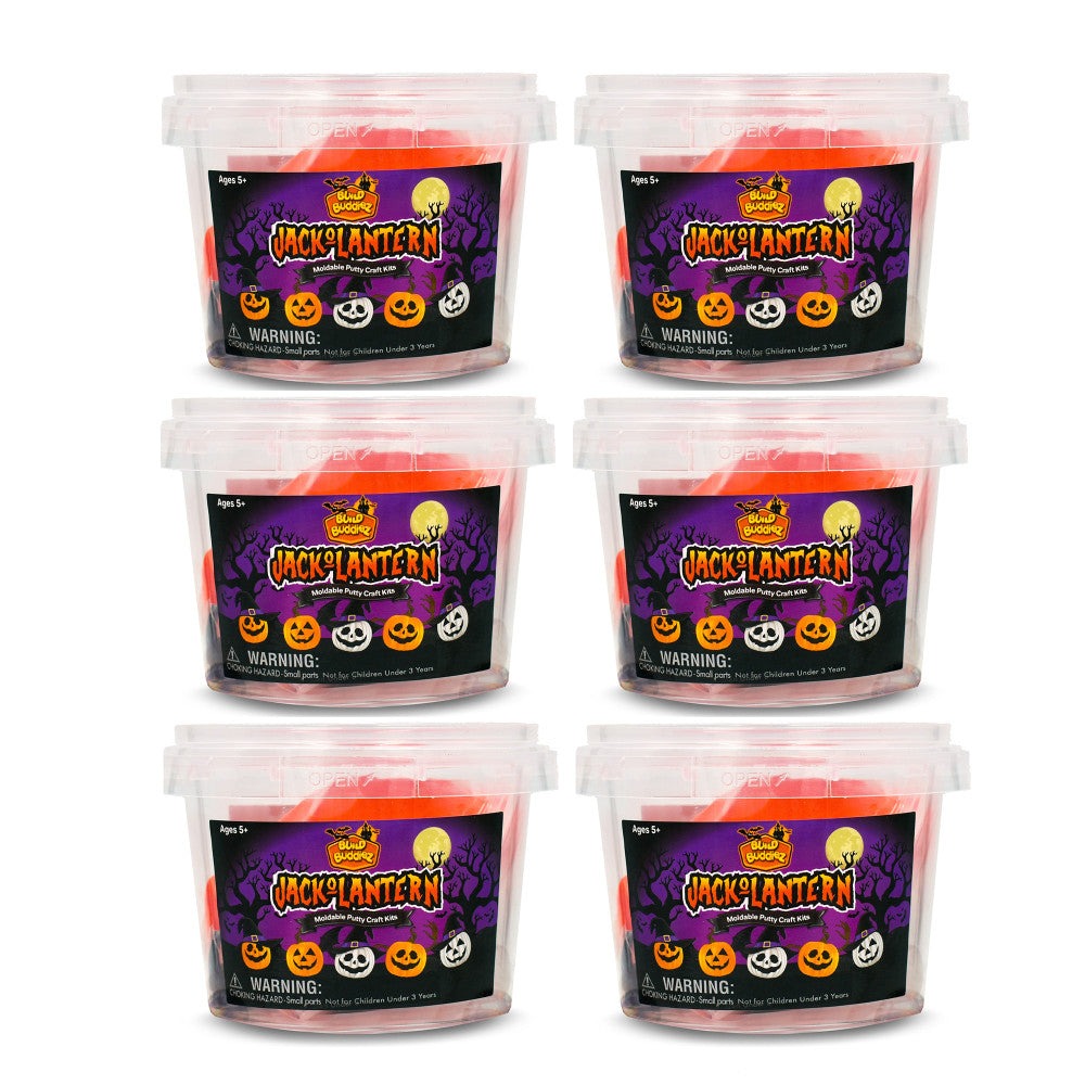 Build Buddiez Halloween Jack-O-Lantern Craft Kit - 6 Pack, Ages 5+