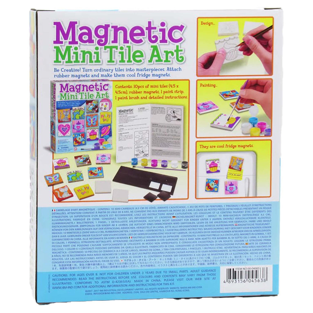 4M Magnetic Mini Tile Art DIY Craft Kit With Paint And Tiles