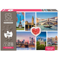 TeamPuzzle Cities 194-Piece Cooperative Puzzle, 2 Difficulty Levels, 19 x 13"