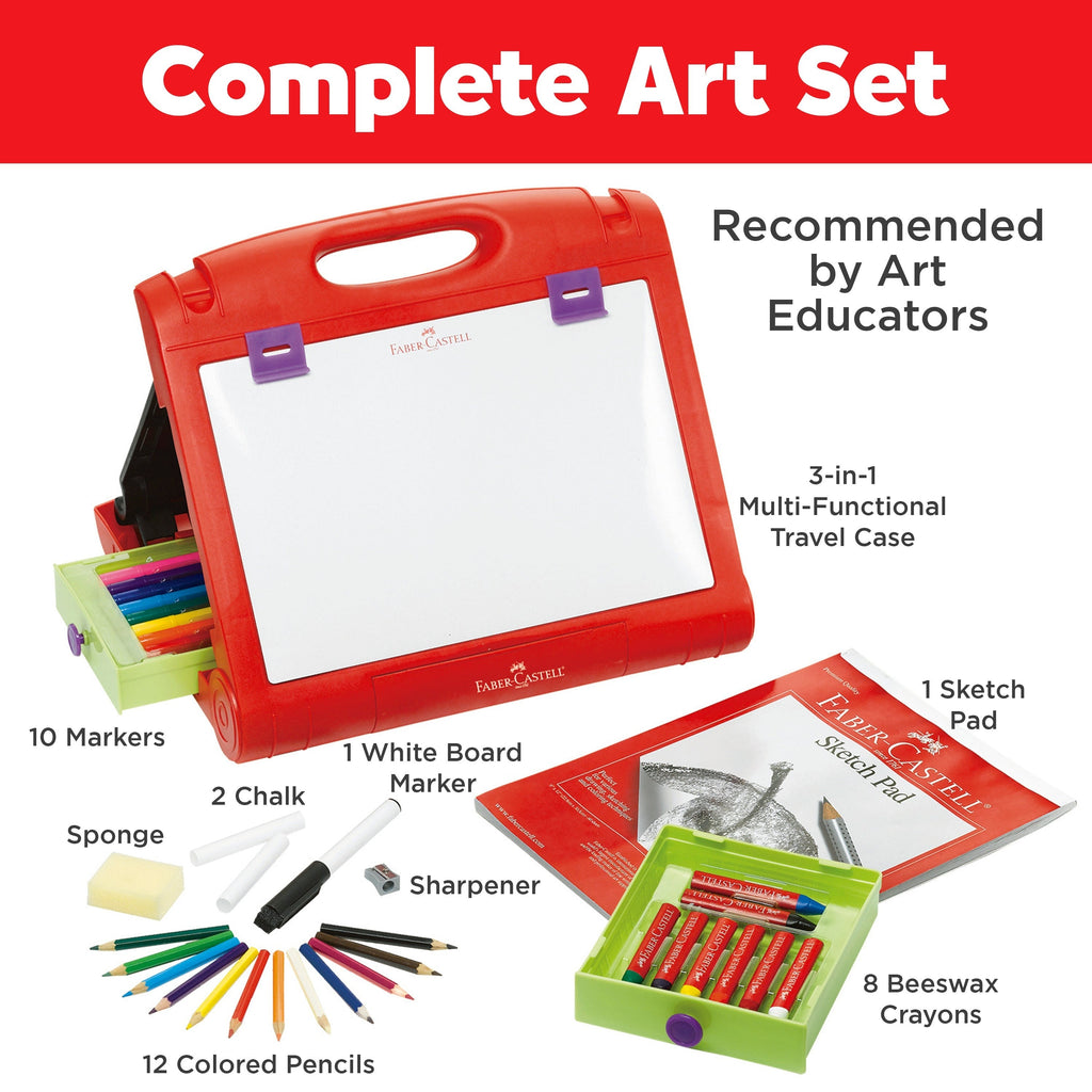 Faber-Castell Do Art Travel Easel - Portable Art Kit for Kids
