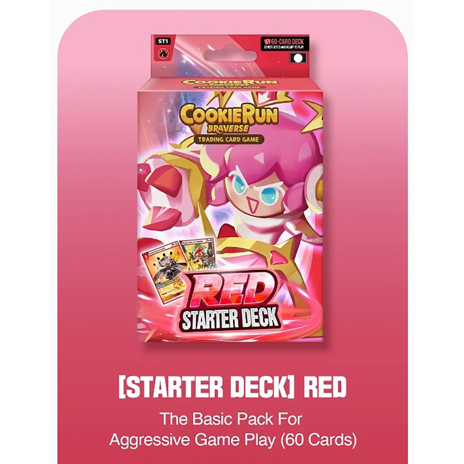 CookieRun: Braverse Trading Card Game Starter Deck 60-Card Aggressive Gameplay Pack