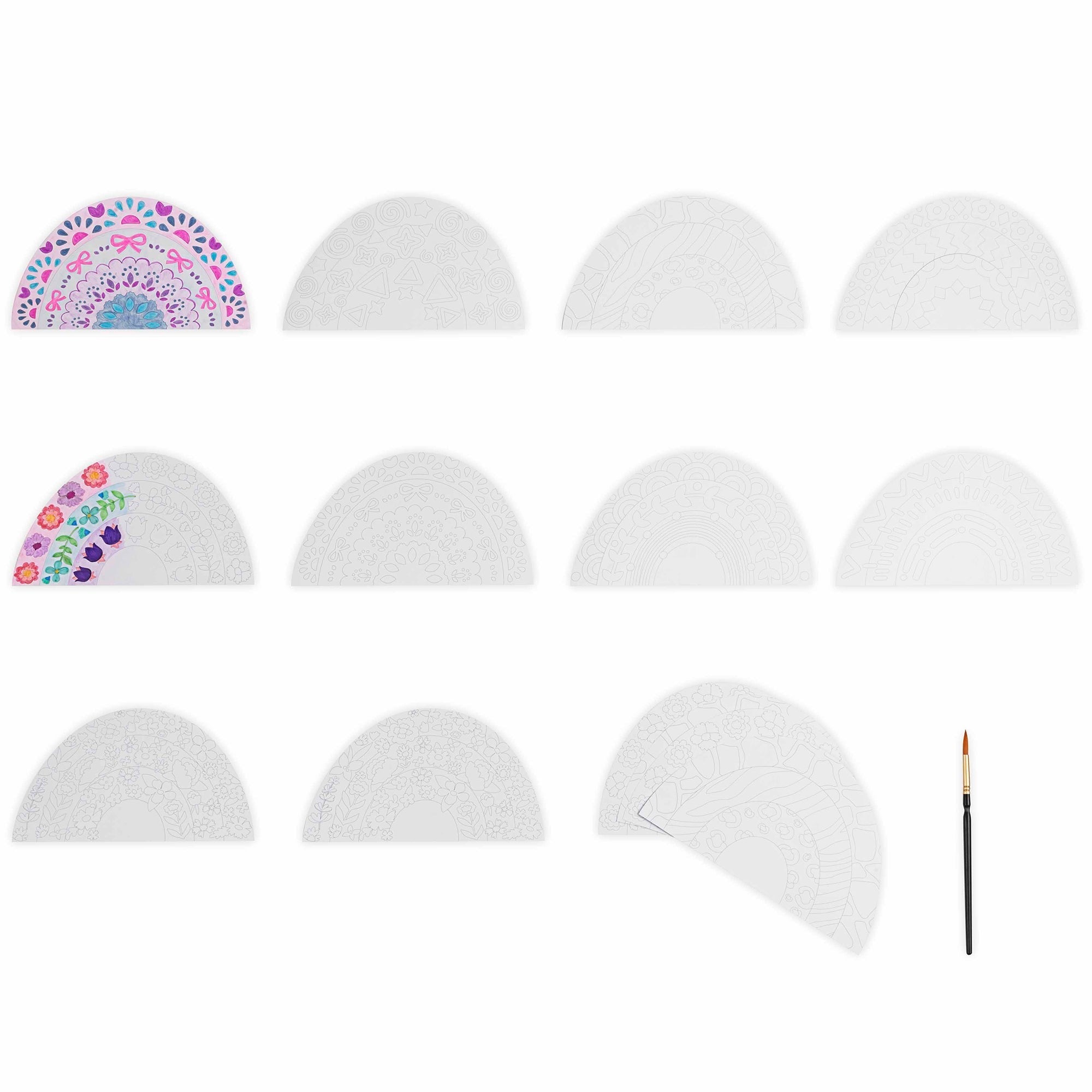 Mixed Media Coloring Pad With 24 Rainbow-Themed Sheets