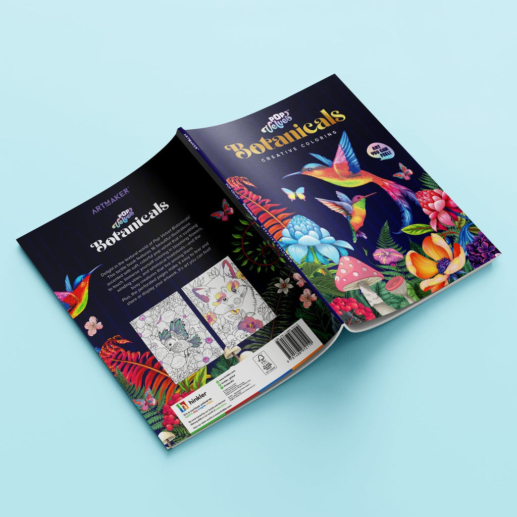 Art Maker Pop Velvet Botanicals Tactile Coloring Book