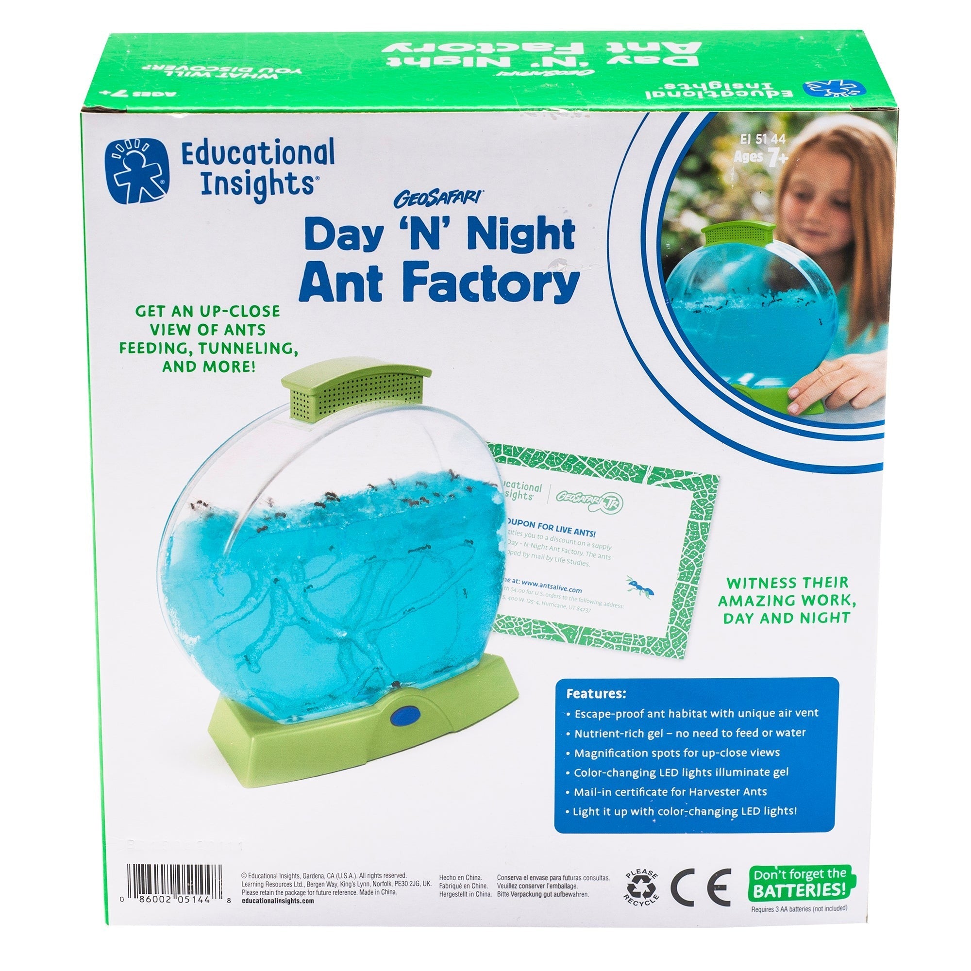 Educational Insights Geosafari® Day 'N' Night Ant Farm