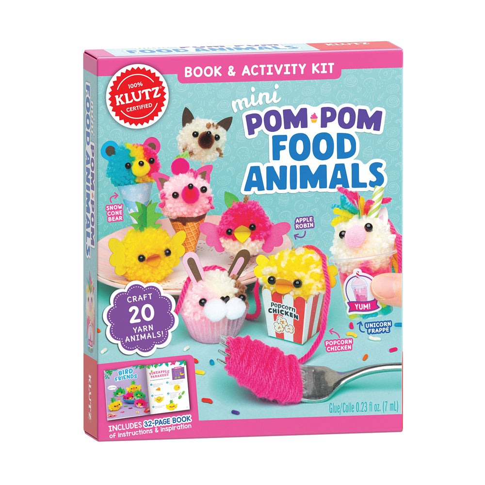 Klutz Mini Pom-Pom Food Animals Craft Kit