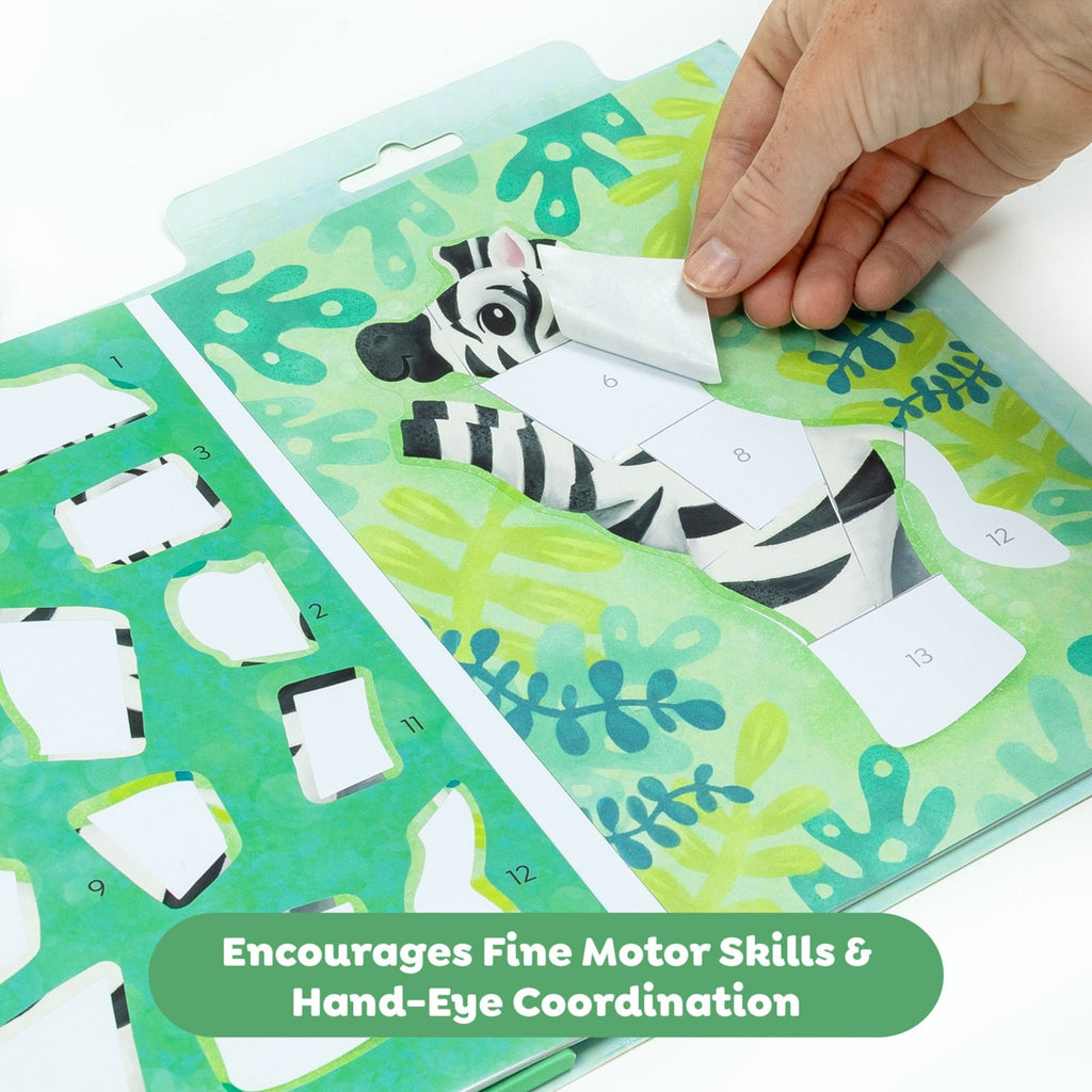 Tiger Tribe Sticker By Numbers Animal Adventure Creative Art Set With 16 Templates
