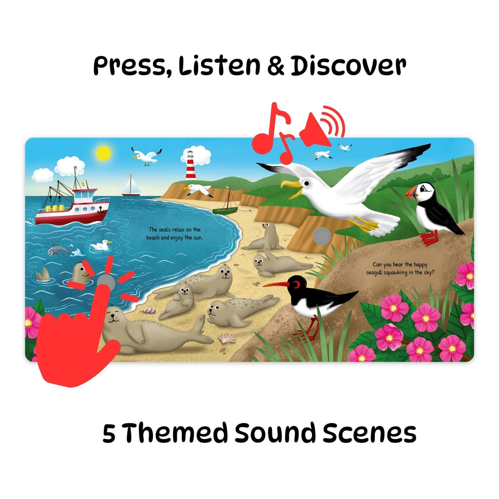 Book 'n' App Listen & Discover Soft Touch Sound Book - The Sea, 10 Ocean Animal Sounds