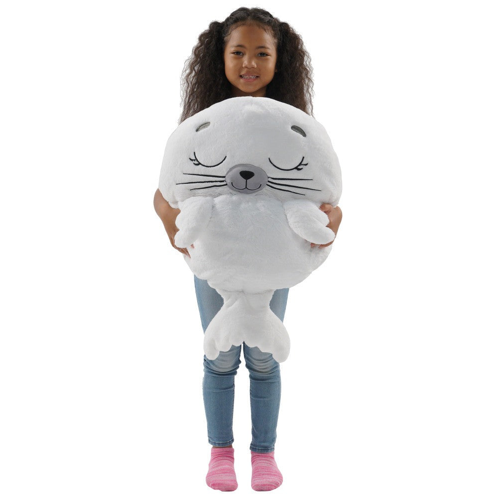 Happy Nappers Sammy The Seal 54 inch Pillow to Sleepy Sack - Medium
