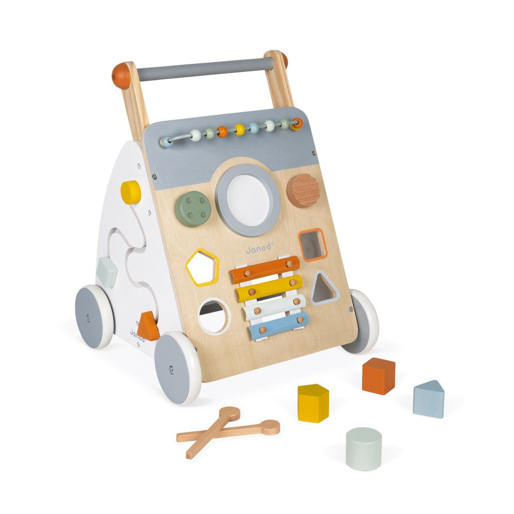 Janod Sweet Cocoon - Multi-Activity Wooden Baby Walker