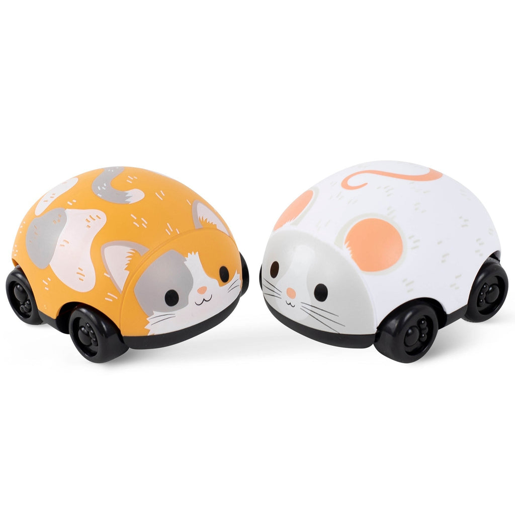 Tiger Tribe Zoomies Cat & Mouse Pull Back Toy Car Set, Interactive for Toddlers