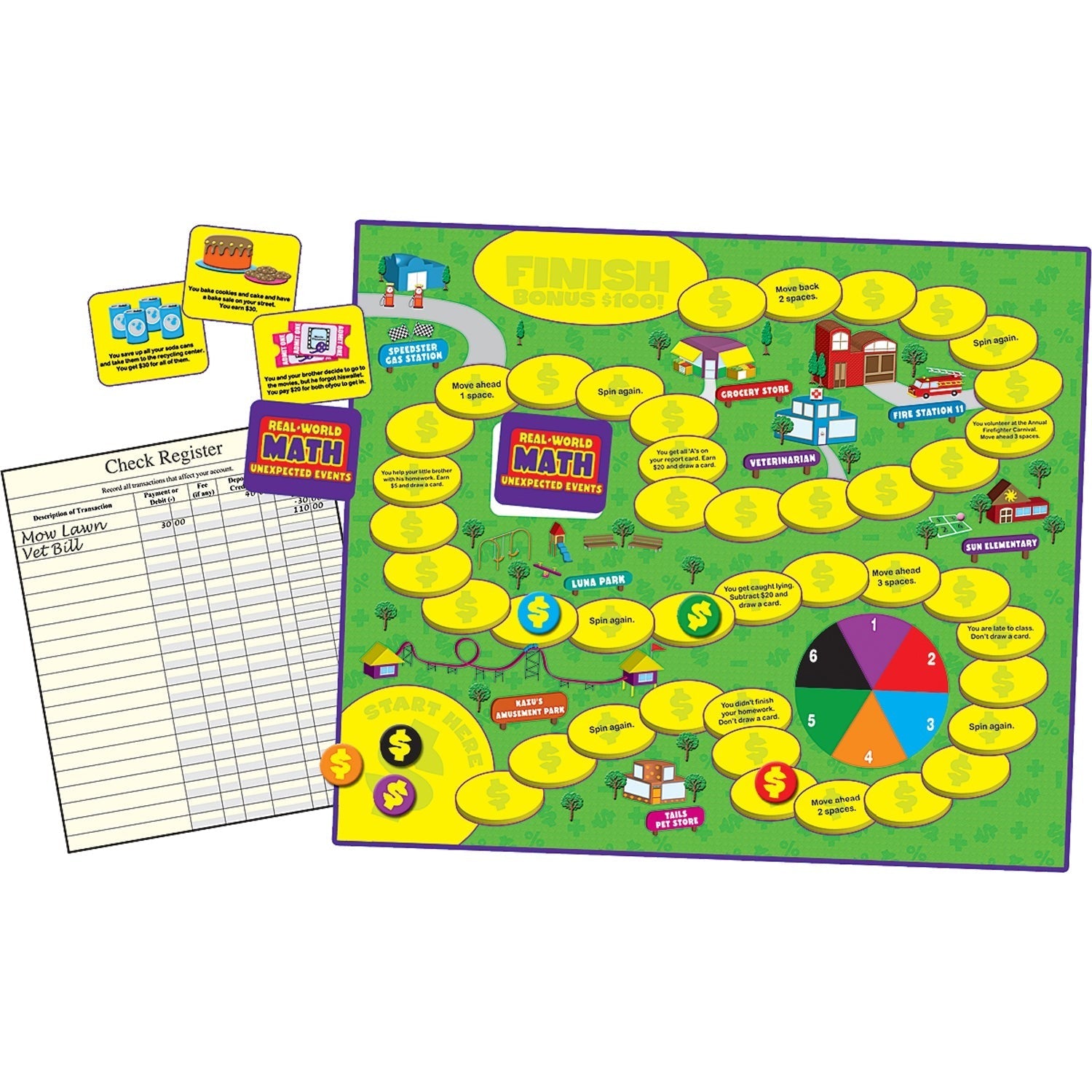 Teacher Created Resources Real World Math: Unexpected Events Game - Financial Fun