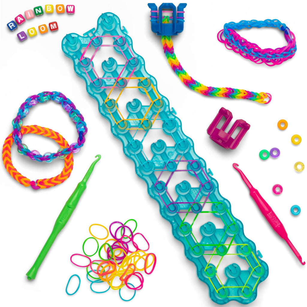 Rainbow Loom Bead Station Bracelet Making Kit With 1200 Bands And 200 Beads