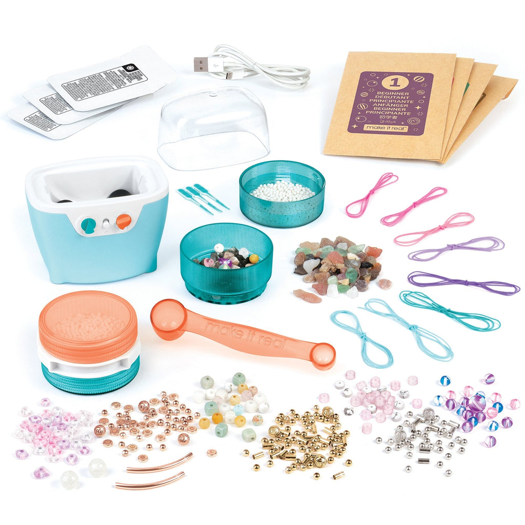 Make It Real Polish & Shine Bead Tumbler - 327pc Jewelry Craft Kit - USB Powered
