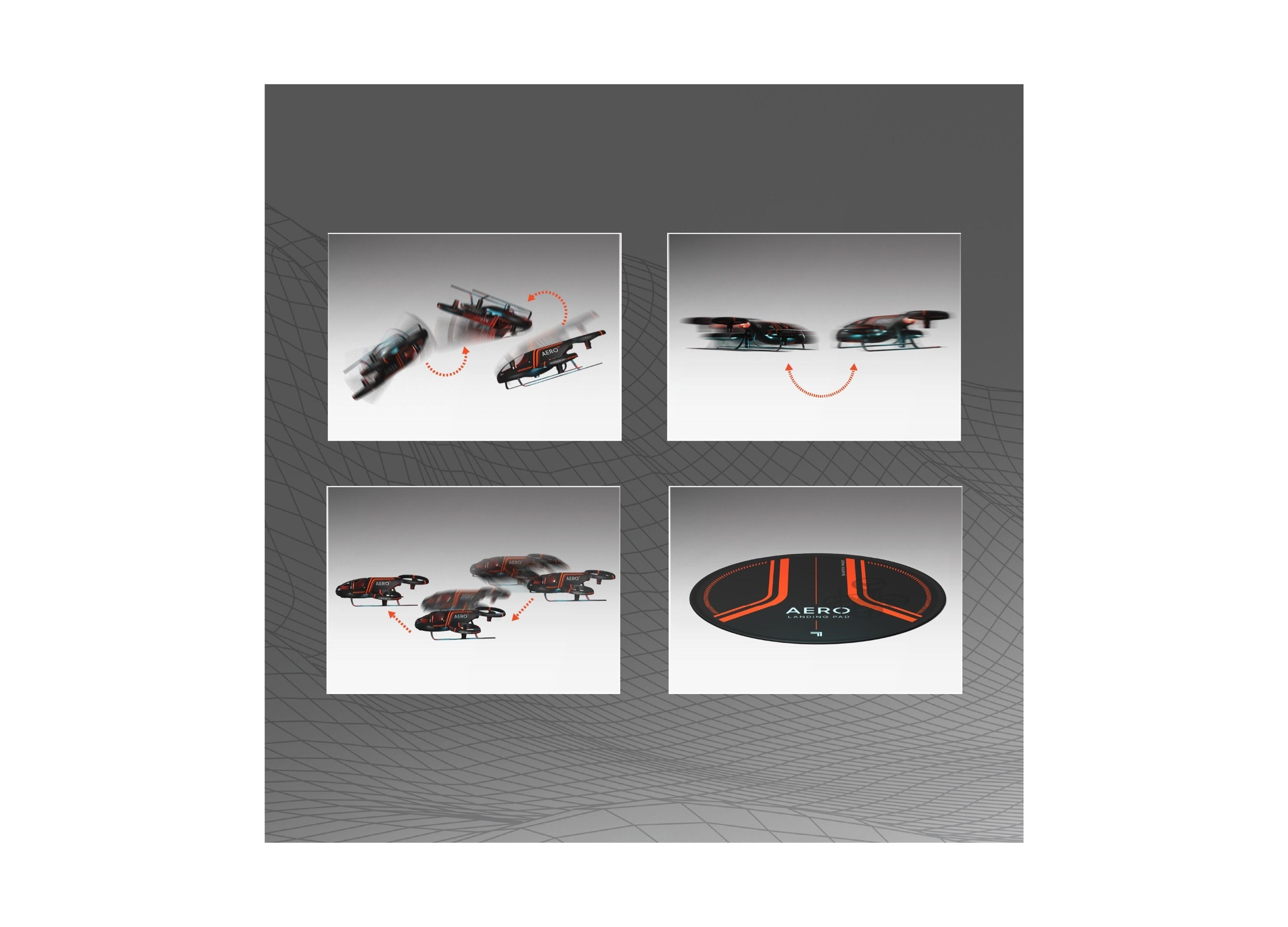 Sharper Image X-Treme Aero 2.4 GHz High-Performance Remote Control Stunt Drone