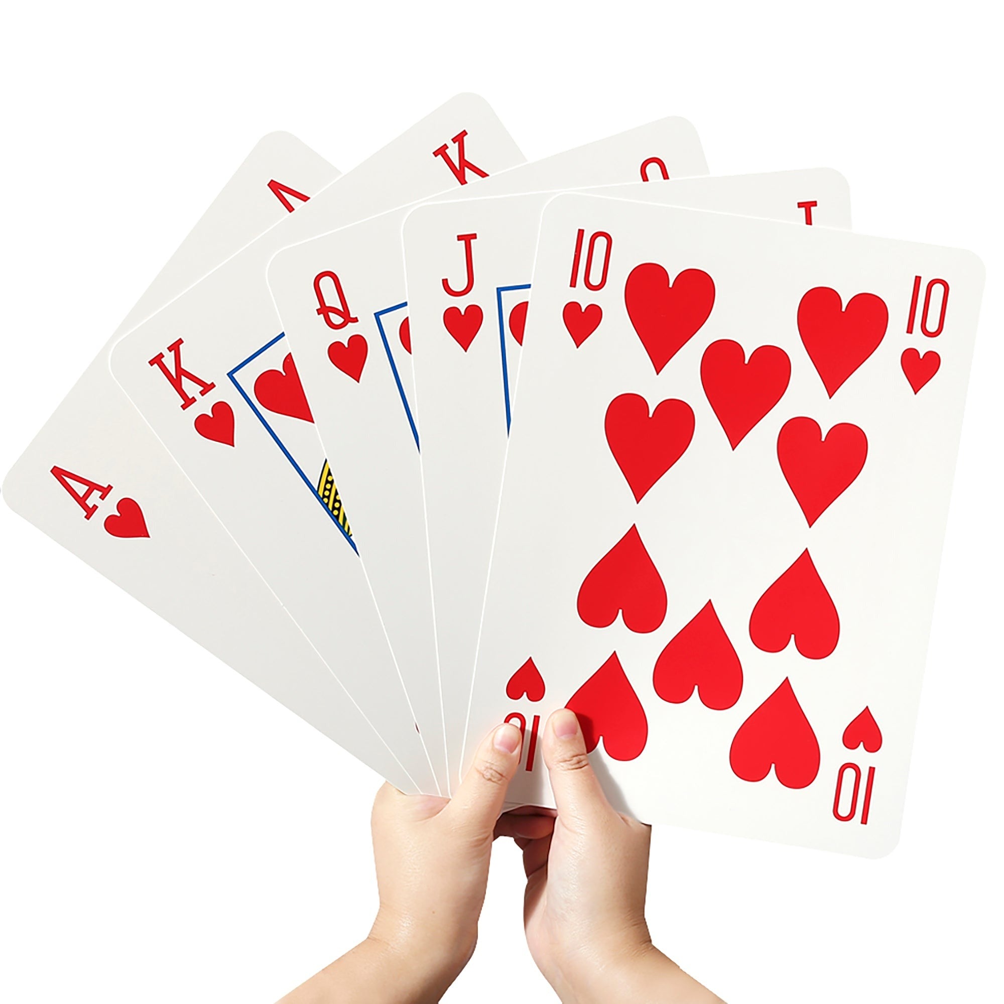 Trimate Jumbo Playing Cards - 8x11" Giant Deck, Durable Coated, Fun Game & Decor