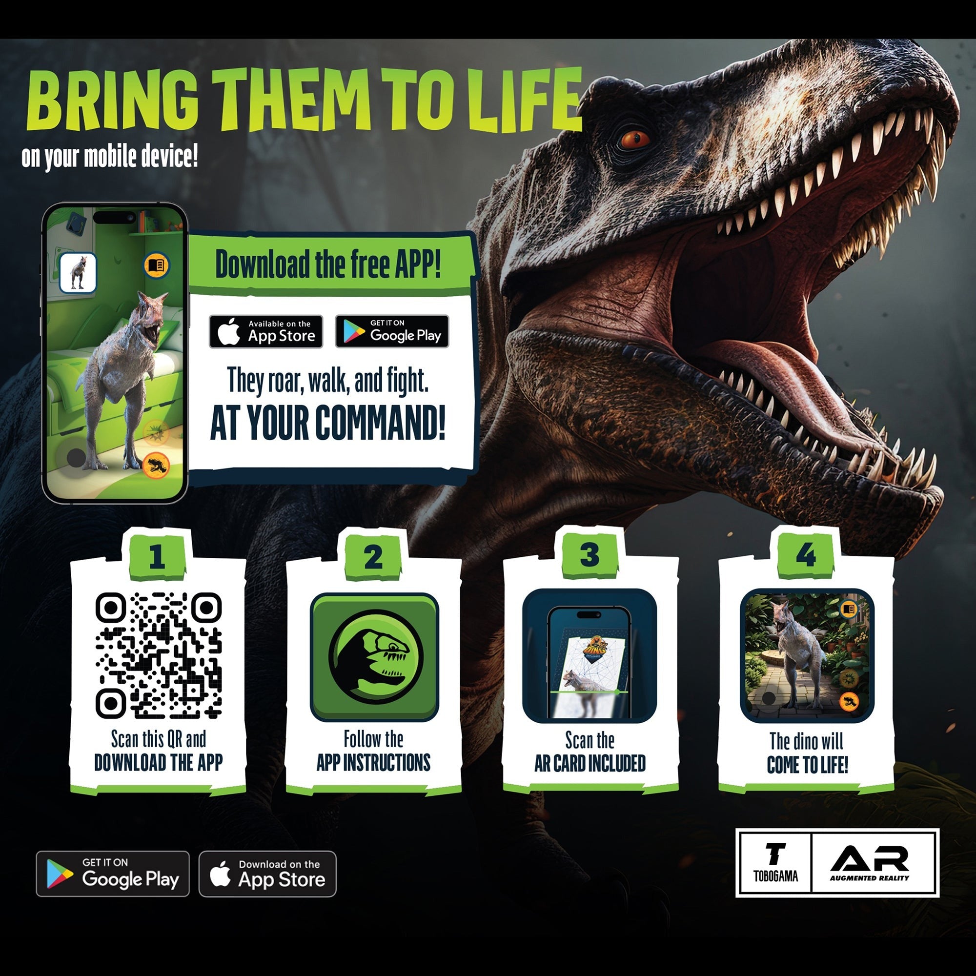 Dino Explorers: AR Dinosaur XL & Brick Combo - 10" Spinosaurus Sound Figure