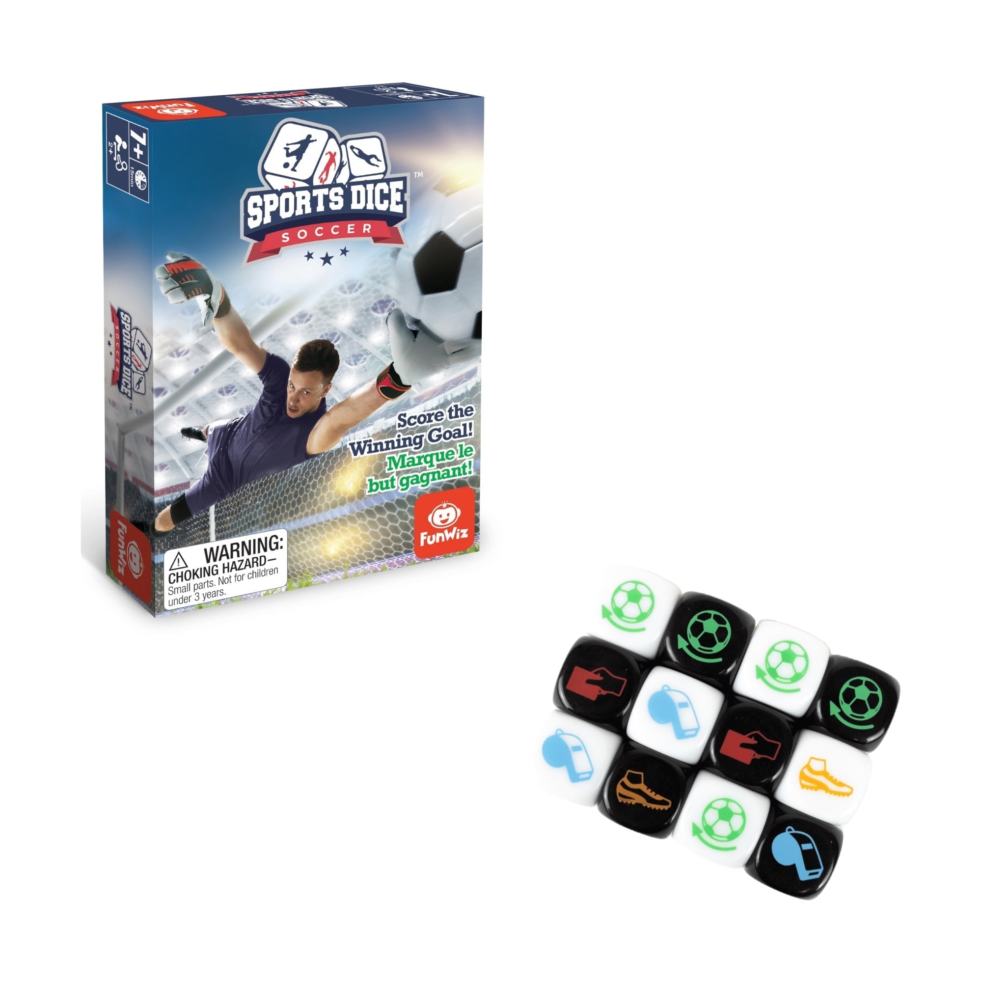 Sports Dice Soccer Fast-Paced Dice Game For 2 Or 4 Players