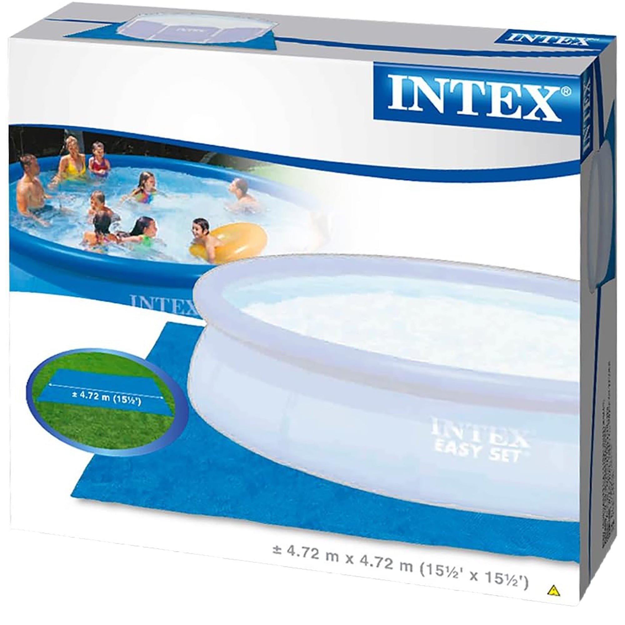 Intex Durable Blue Pool Ground Cloth for 8-15ft Round Above Ground Pools