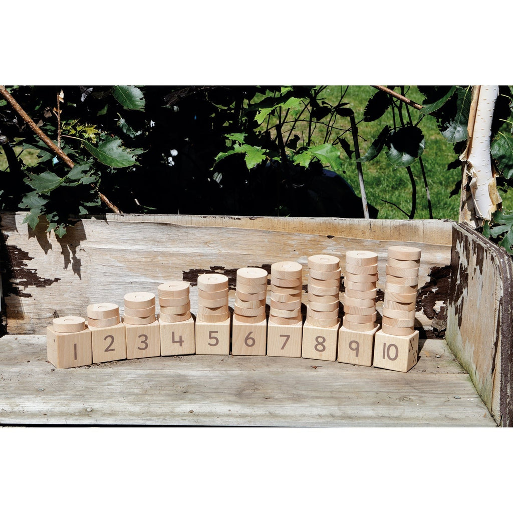 Yellow Door 1-10 Natural Number Stacker - Educational Counting Toy - Multicolor