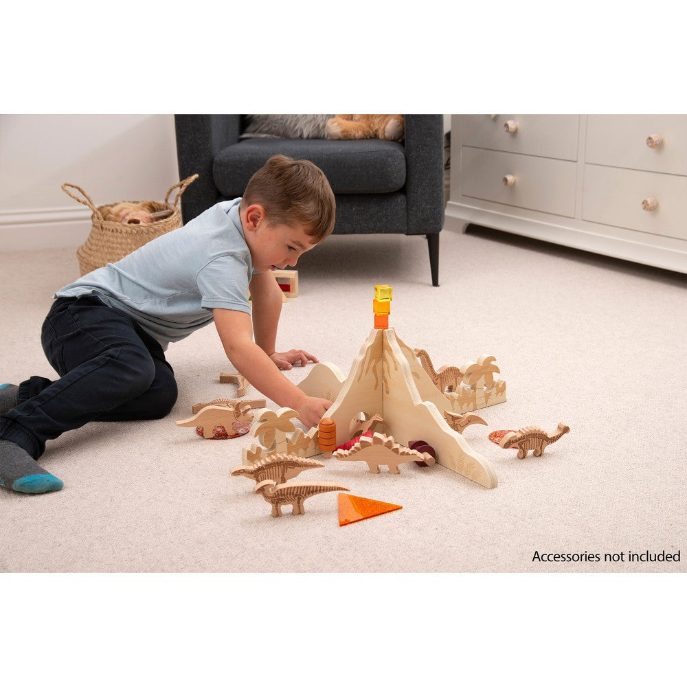 TickiT Discovery Jurassic Dividers - Tactile Wooden Playset