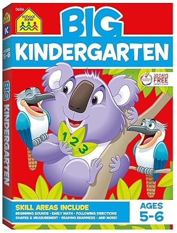 School Zone Big Kindergarten Workbook - 320 Pages Of ABCs, Numbers, Writing & Reading Skills