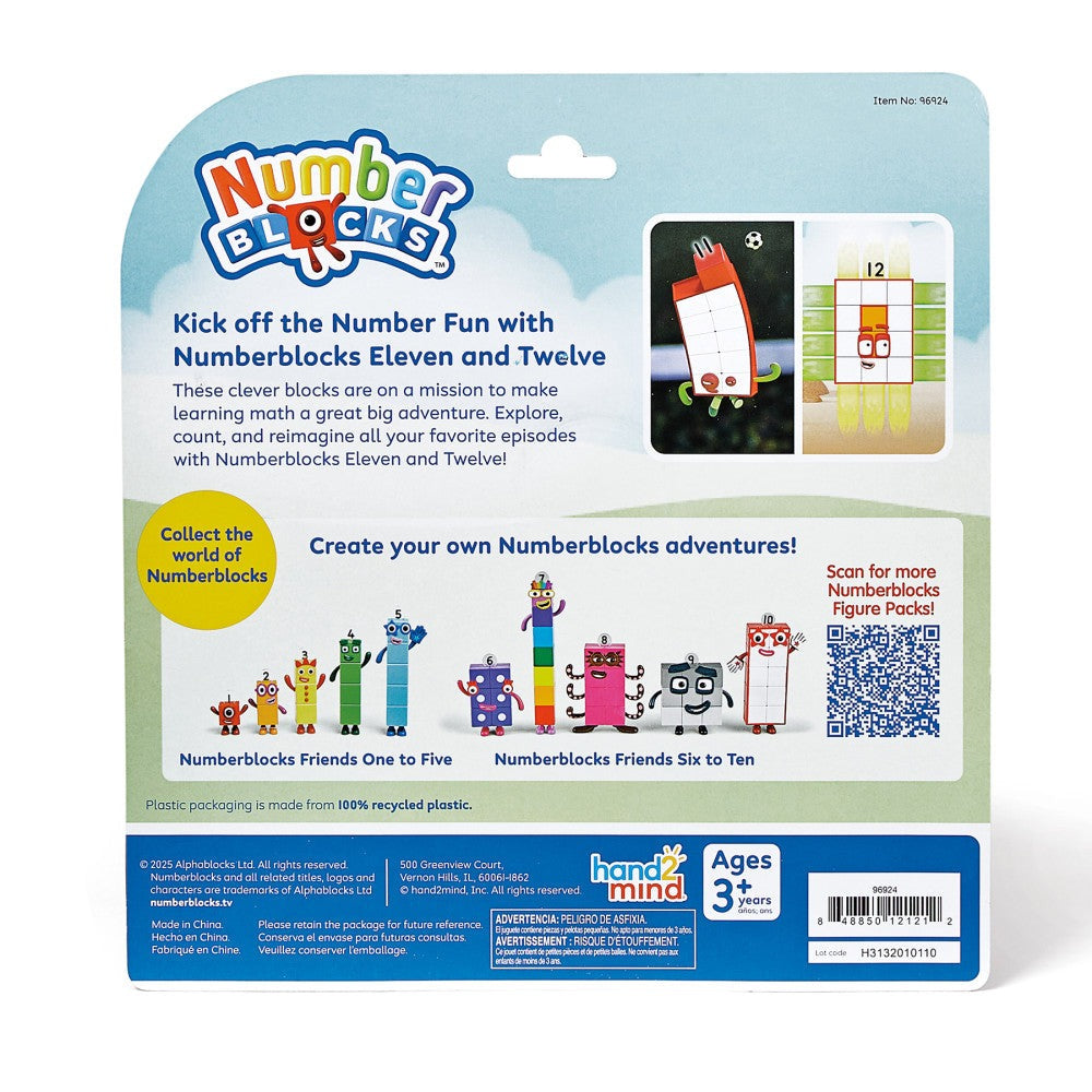 Hand2Mind Numberblocks Friends Eleven and Twelve - Math Learning Figures