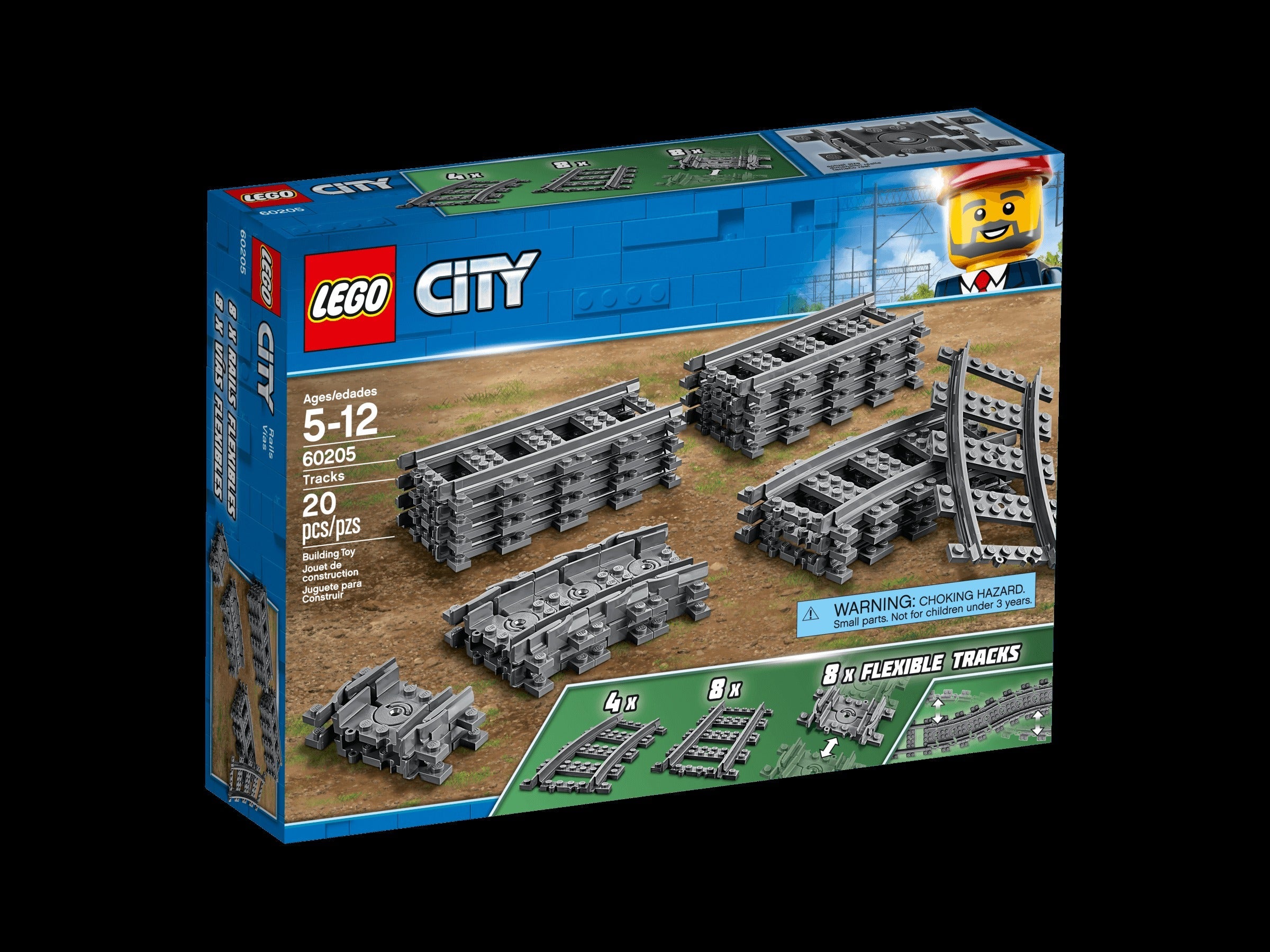 LEGO City 60205 Train Track Expansion Set - 20 Pieces