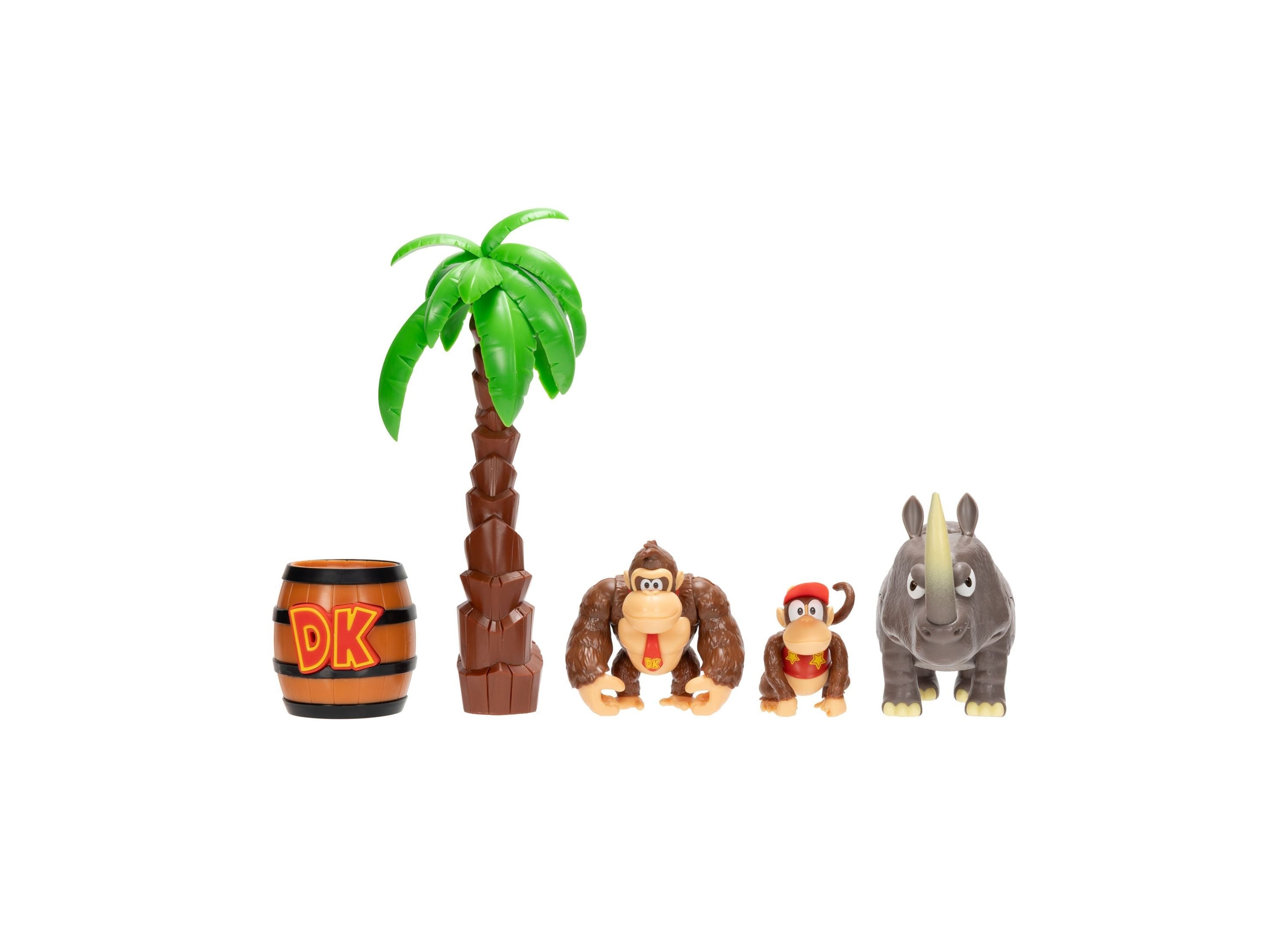 Donkey Kong Adventure Diorama 5-Piece Playset With Mine Cart