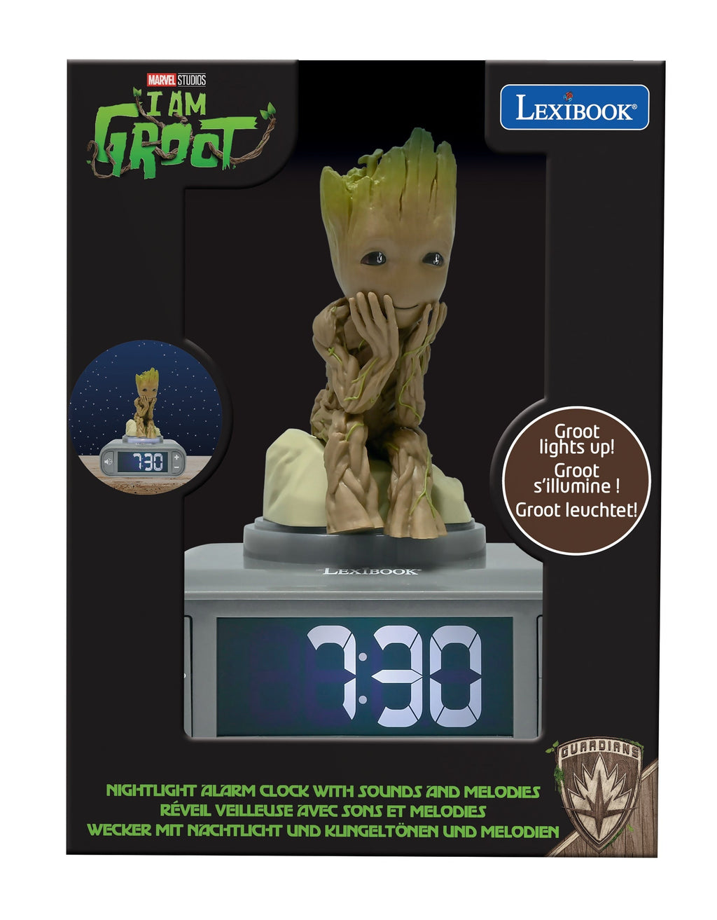 Groot Nighlight Alarm Clock with sounds