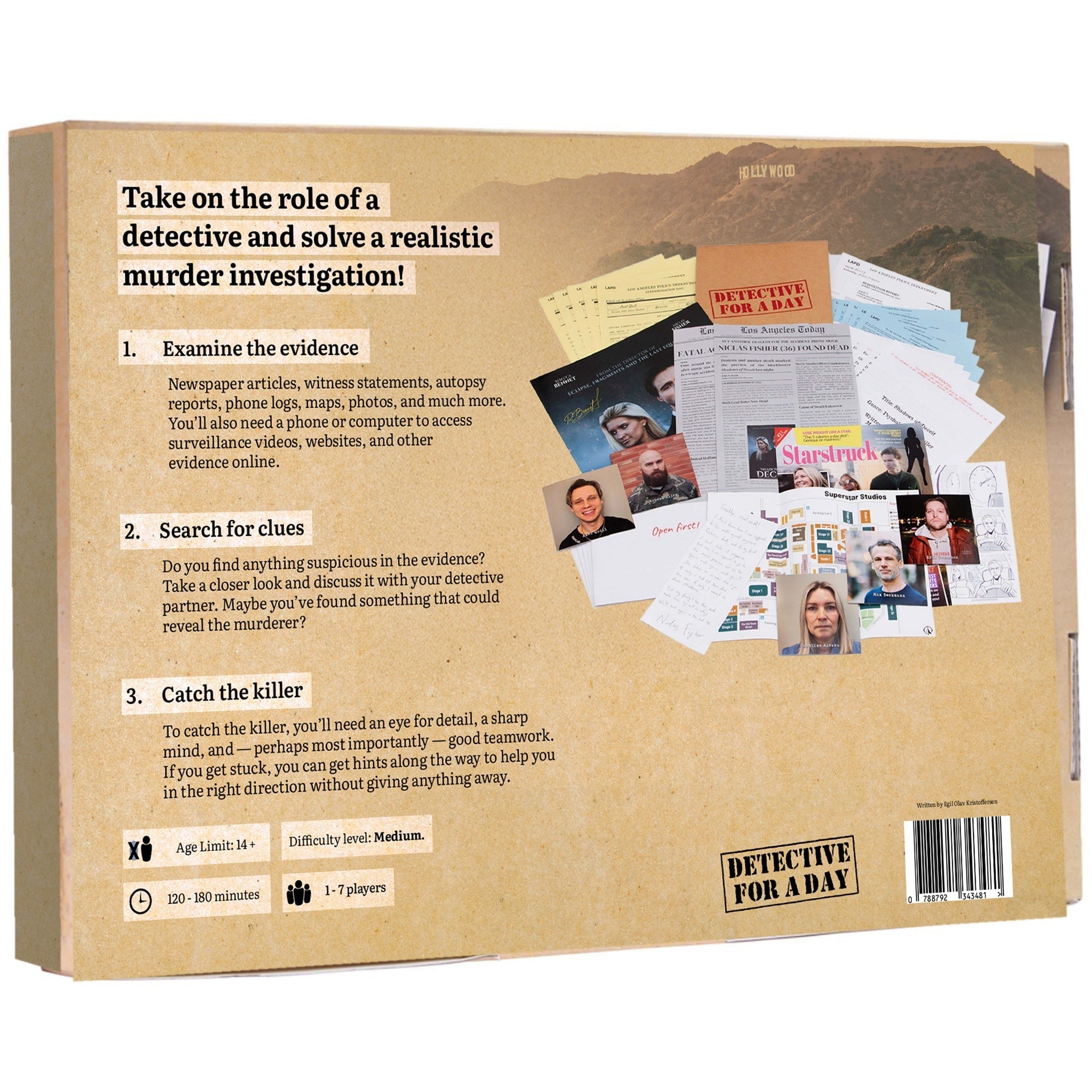 Detective For A Day: The Hollywood Murder Interactive Crime Party Game