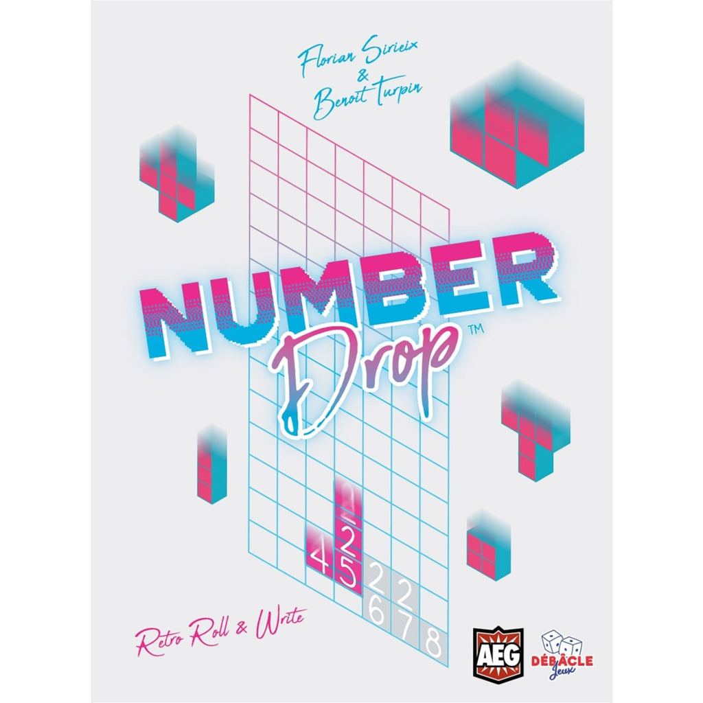 Number Drop Retro Edition Roll & Write Strategy Game