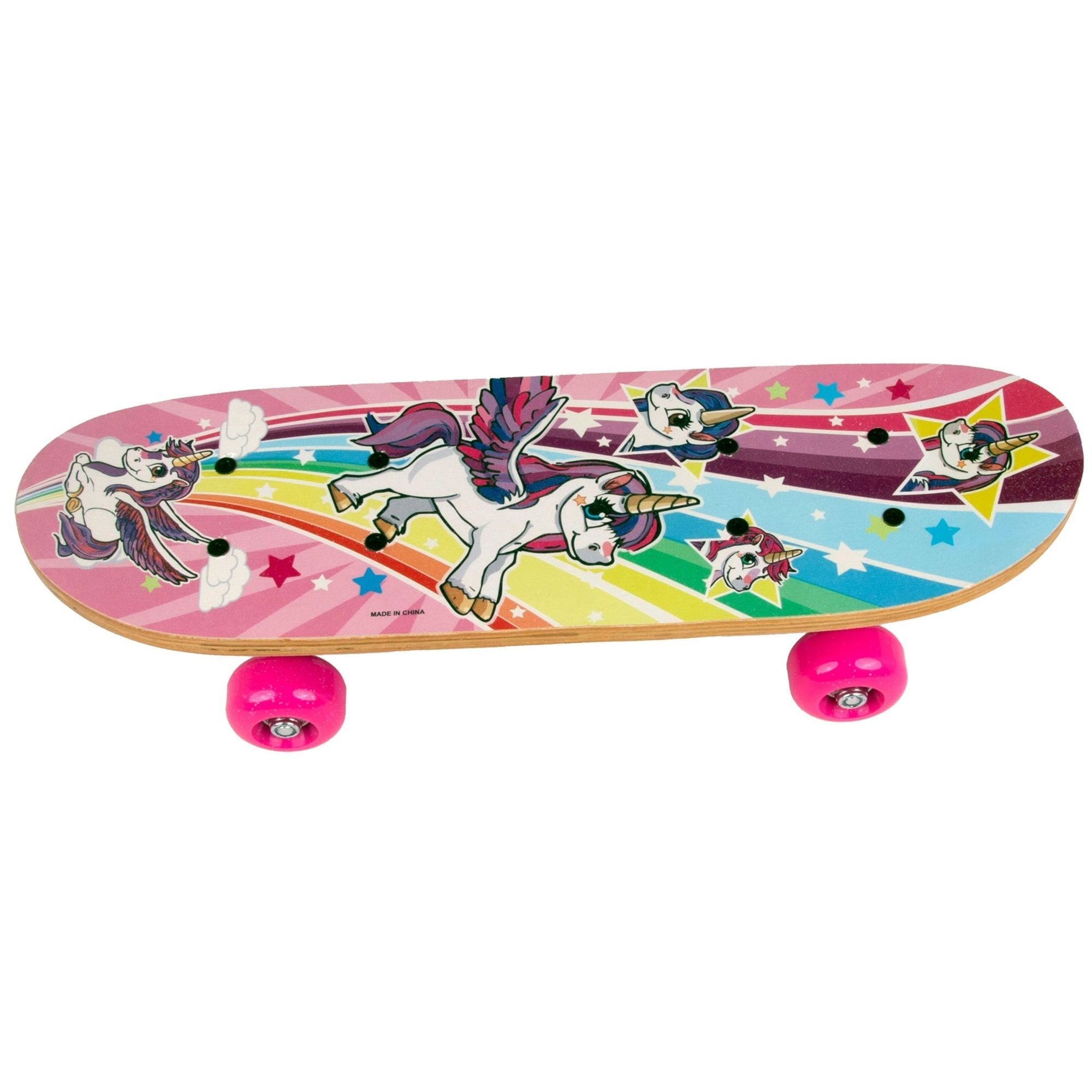 Ozbozz 17" Unicorn Skateboard with Flashing Wheels & Magical Design