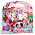 eeBoo Love Stickers Valentine's Day 170+ Shiny Rainbow Foil Animal Nature Heart Themed 12-Page Book