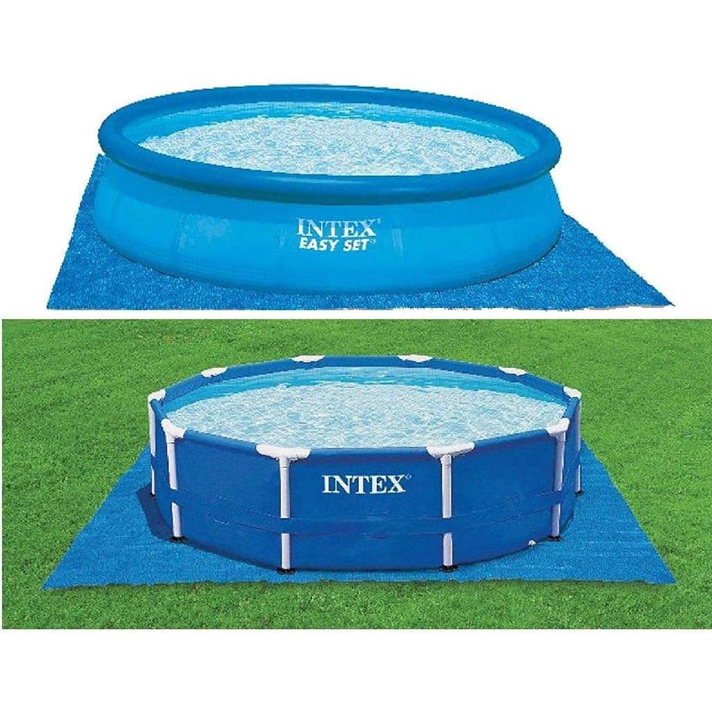 Intex Durable Blue Pool Ground Cloth for 8-15ft Round Above Ground Pools