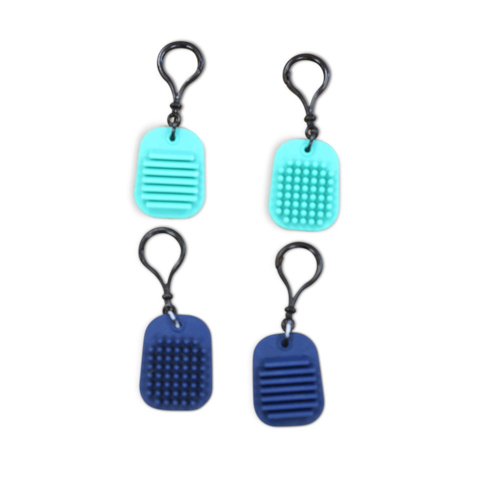 Bouncyband Calming Clips - Sensory Stress Relief Toy - Blue/Green