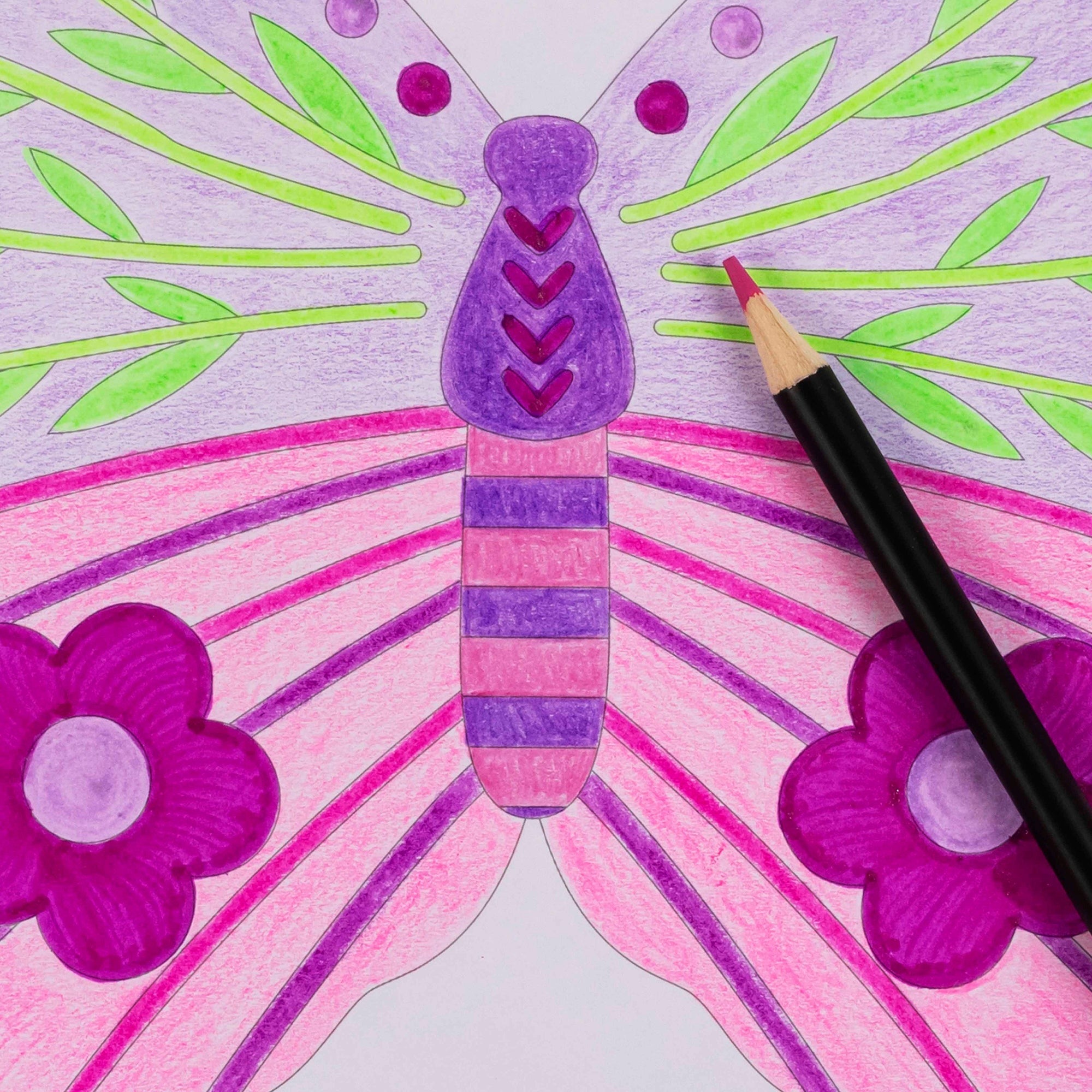 Mixed Media Coloring Pad: Butterfly - 24 Sheets, 8 Designs