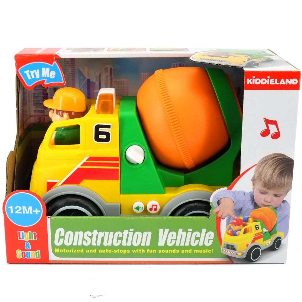 Kiddieland Lights & Sounds Motorized Cement Mixer Toy