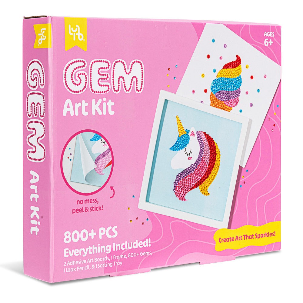 Little Yellow Bicycle Ice Cream & Unicorn Gem Art Kit - 800+ Pcs