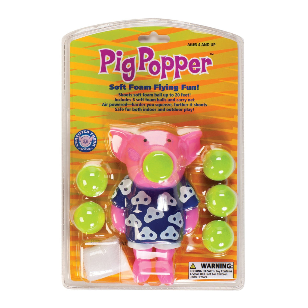 Pig Popper Soft Foam Ball Launcher With 6 Foam Balls