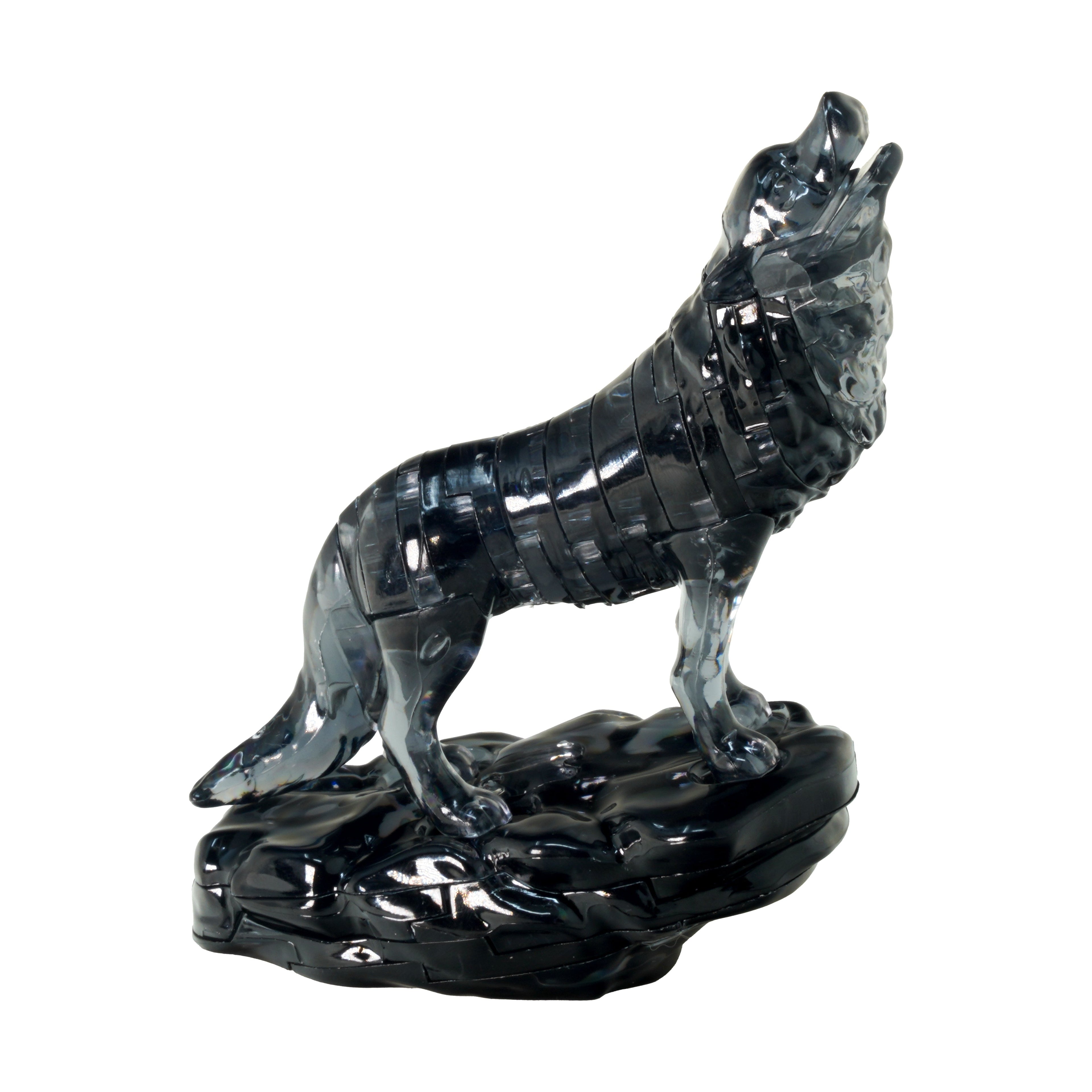 Mystic Black Wolf 3D Crystal Puzzle: 37 Pieces