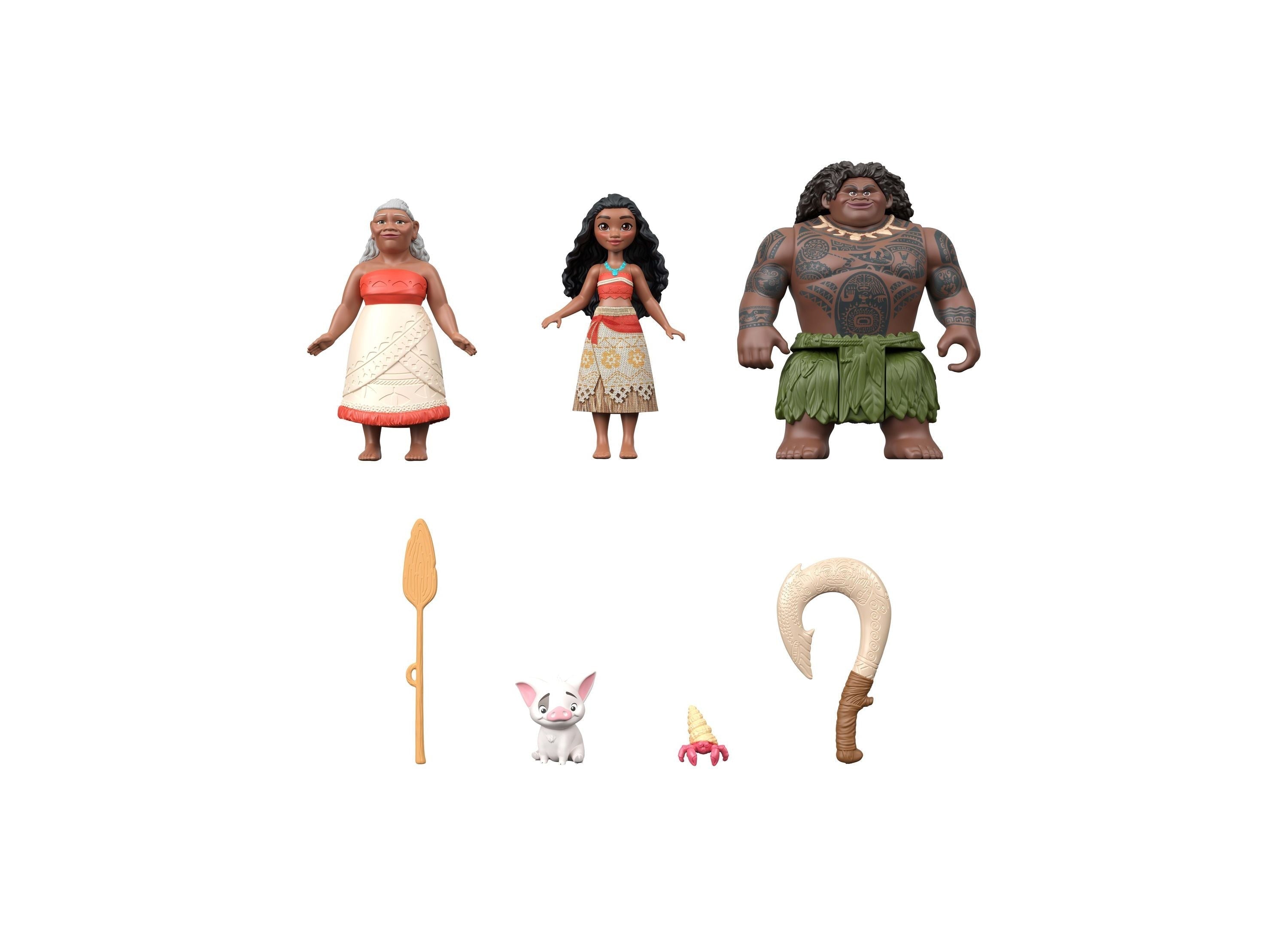 Disney Moana 7-Piece Character Set With Accessories